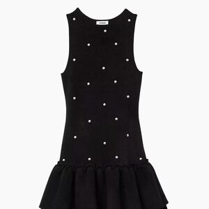Sandro Black Sheath Dress Sleeveless Crew Neck Cocktail